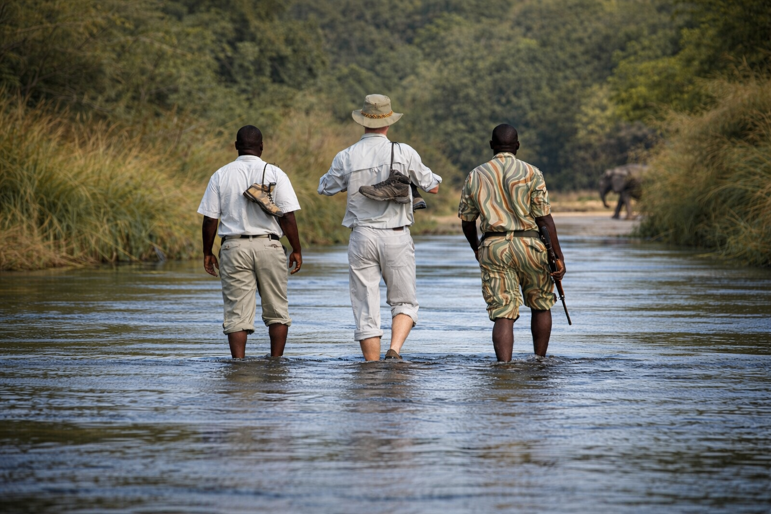 Elemental Zambia wilderness and river crossing